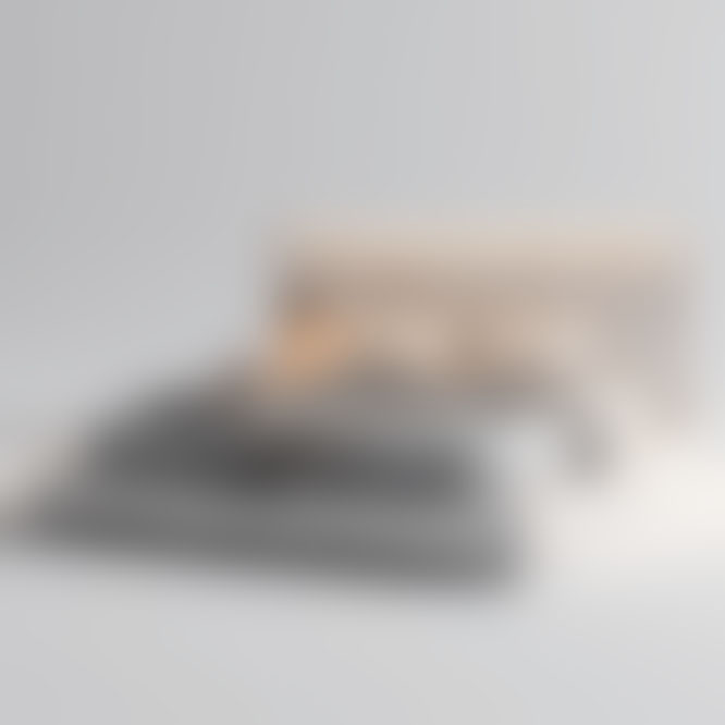 Hyper realistic modern bed with sandy colors white background and cinematic lights